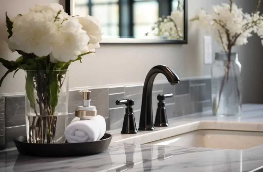 how to clean bathroom countertops