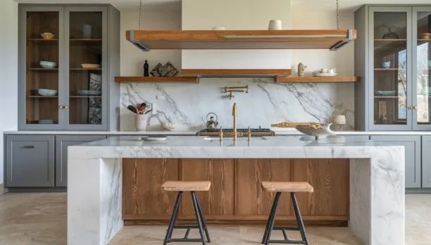 wood-cabinets-with-white-countertops