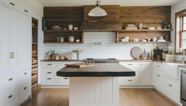 wood-cabinets-with-white-countertops