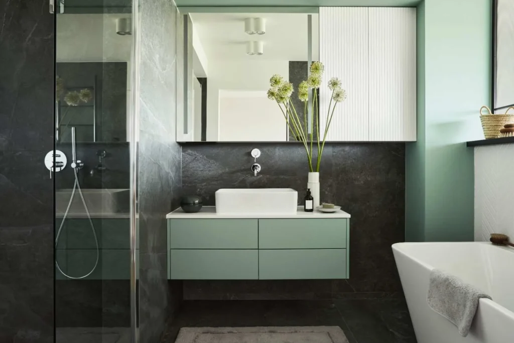 Choosing the right bathroom vanity size and style with modern floating vanity and sink